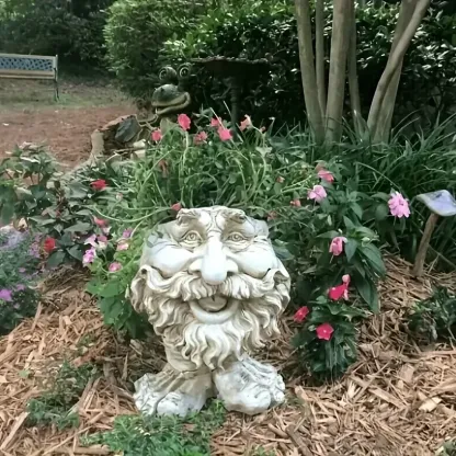 Verspielter Zwergen-Pflanztopf – Strapazierfähiges Harz