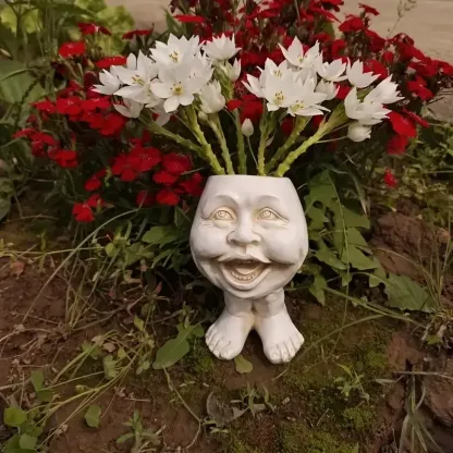 Verspielter Zwergen-Pflanztopf – Strapazierfähiges Harz