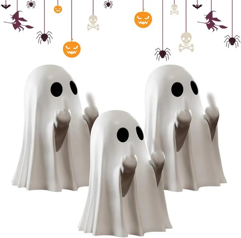 👻2025 Halloween-spökminiatyrdisplayföremål: Söt läskig dekoration👻