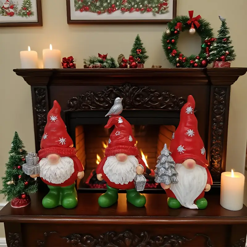 3-teiliges Weihnachtswichtel-Figurenset【2 Sets kaufen, versandkostenfrei】