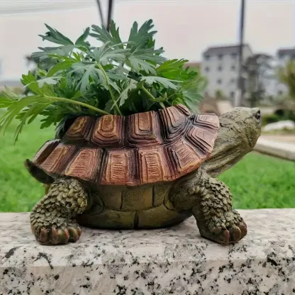 Kreativer Schildkröten-Pflanztopf aus Kunstharz 🐢