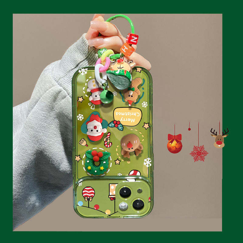 🎄Weihnachtsbaum-Anhänger-Flip-Spiegel-Schutzhülle für iPhone🎅