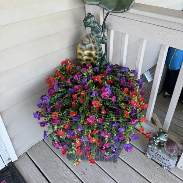 Falsk morgongloryvin - Säsongslösa falska blommor för hem, fest, vägg och trädgård, perfekt som presenter