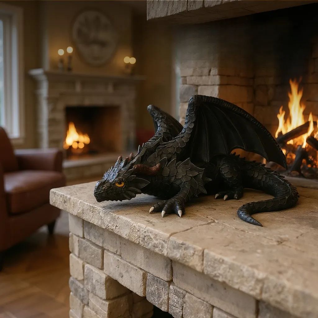 🖤Gothic Fantasy Black Dragon Statue🖤【BUY 2 FREE SHIPPING】