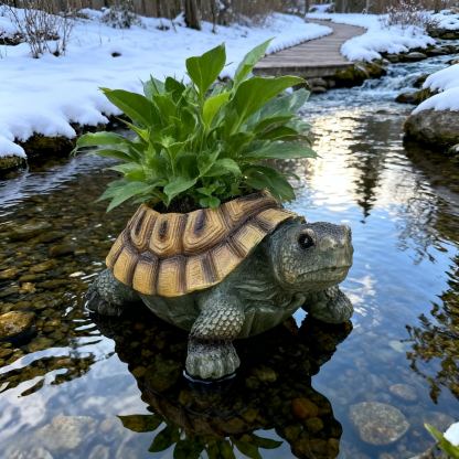 Kreativer Schildkröten-Pflanztopf aus Kunstharz 🐢
