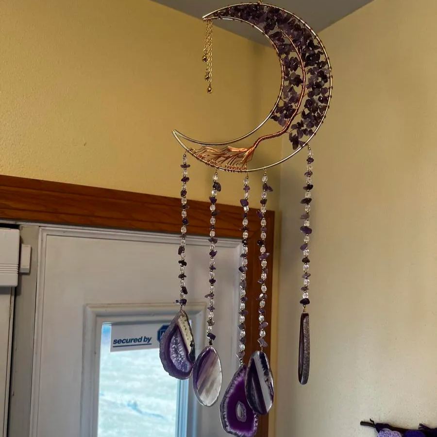 🌙Agat Drömfångare: En blandning av konstnärlighet och lugn för ditt utrymme💎