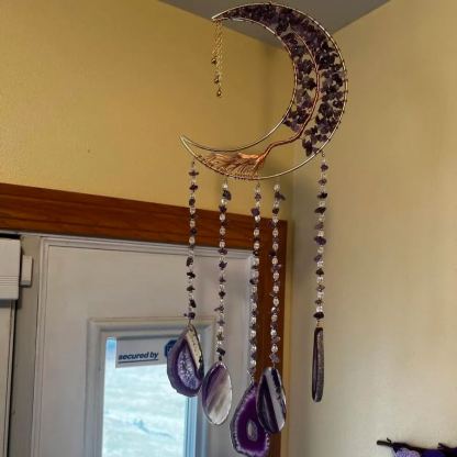 🌙Agat Drömfångare: En blandning av konstnärlighet och lugn för ditt utrymme💎