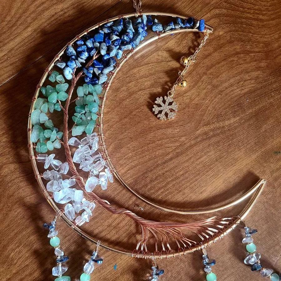 🌙Agat Drömfångare: En blandning av konstnärlighet och lugn för ditt utrymme💎