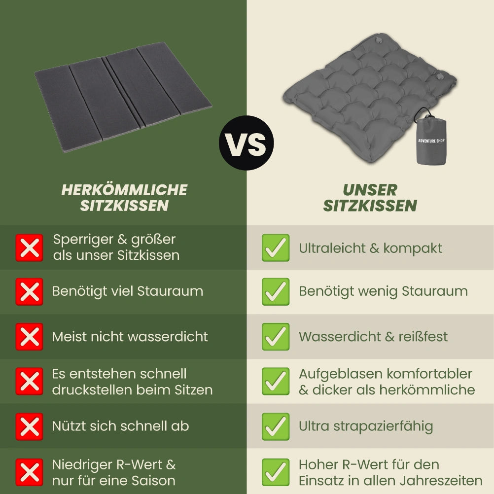 Ultralight & compact seat cushion - perfect for on the go