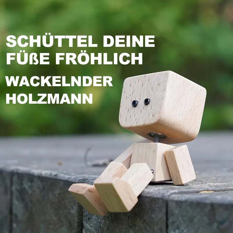🙂Wippendes Holzmännchen Mit Wohlfühl-Lächeln – Kreatives Auto-Duftaccessoire