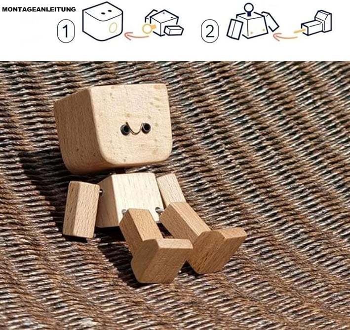 🙂Wippendes Holzmännchen Mit Wohlfühl-Lächeln – Kreatives Auto-Duftaccessoire