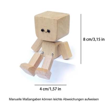 🙂Wippendes Holzmännchen Mit Wohlfühl-Lächeln – Kreatives Auto-Duftaccessoire