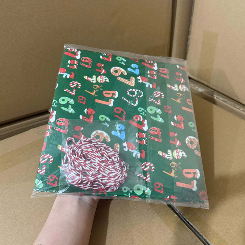 🎁🎄 Lustiges Weihnachts-Zahlen-Muster Geschenkpapier – Mach Deine Geschenke Unvergesslich!