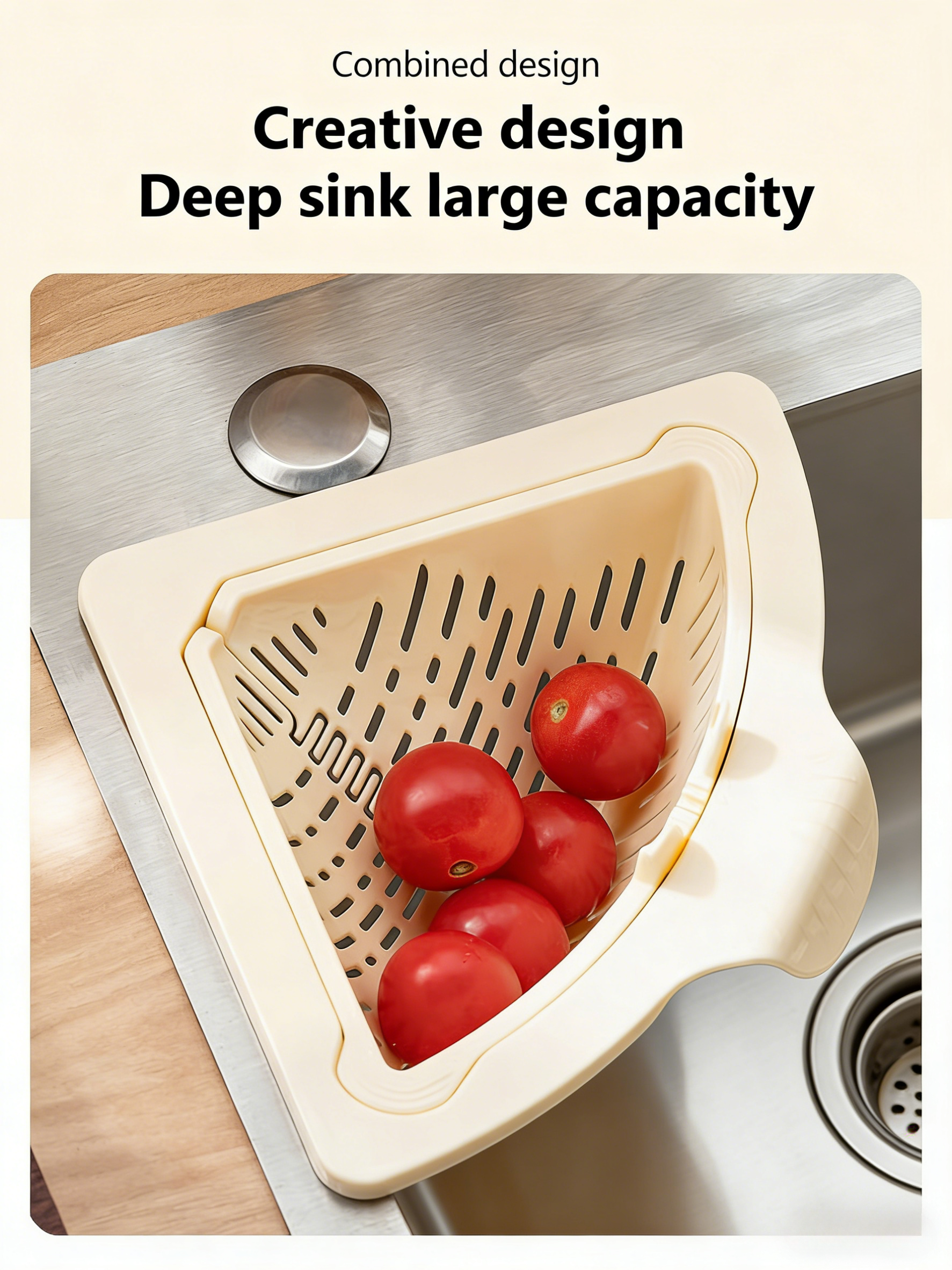 🔥Buy 1, Get 1 Free🔺Magnetic Triangular Draining Basket - Kitchen Storage Rack and Colander