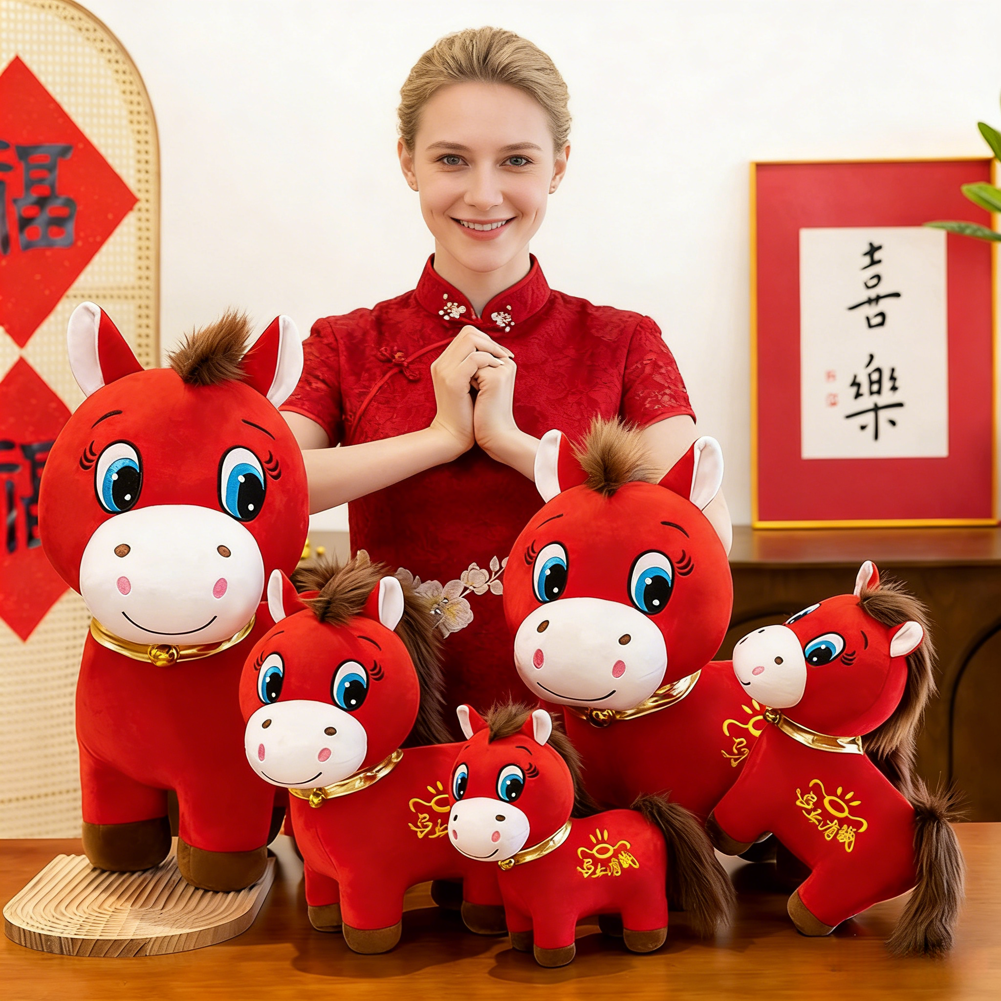 🔥LAST DAY 50% OFF🐴 2026 Year of the Horse Mascot Plush Toys: Crying Horse and Laughing Horse✨🎉