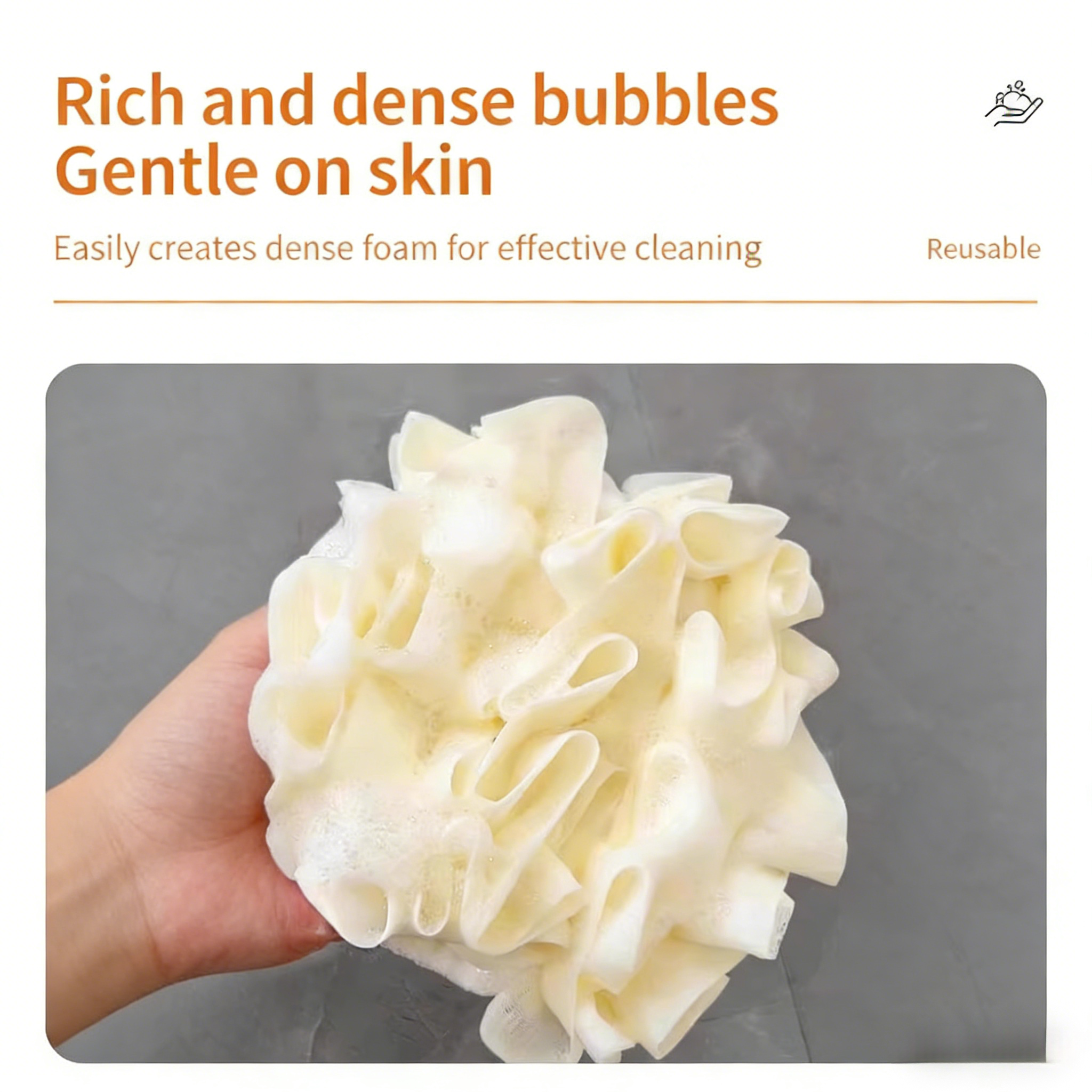 🔥LAST DAY 50% OFF🚿 Double-sided bath sponge can be used with soap🧼
