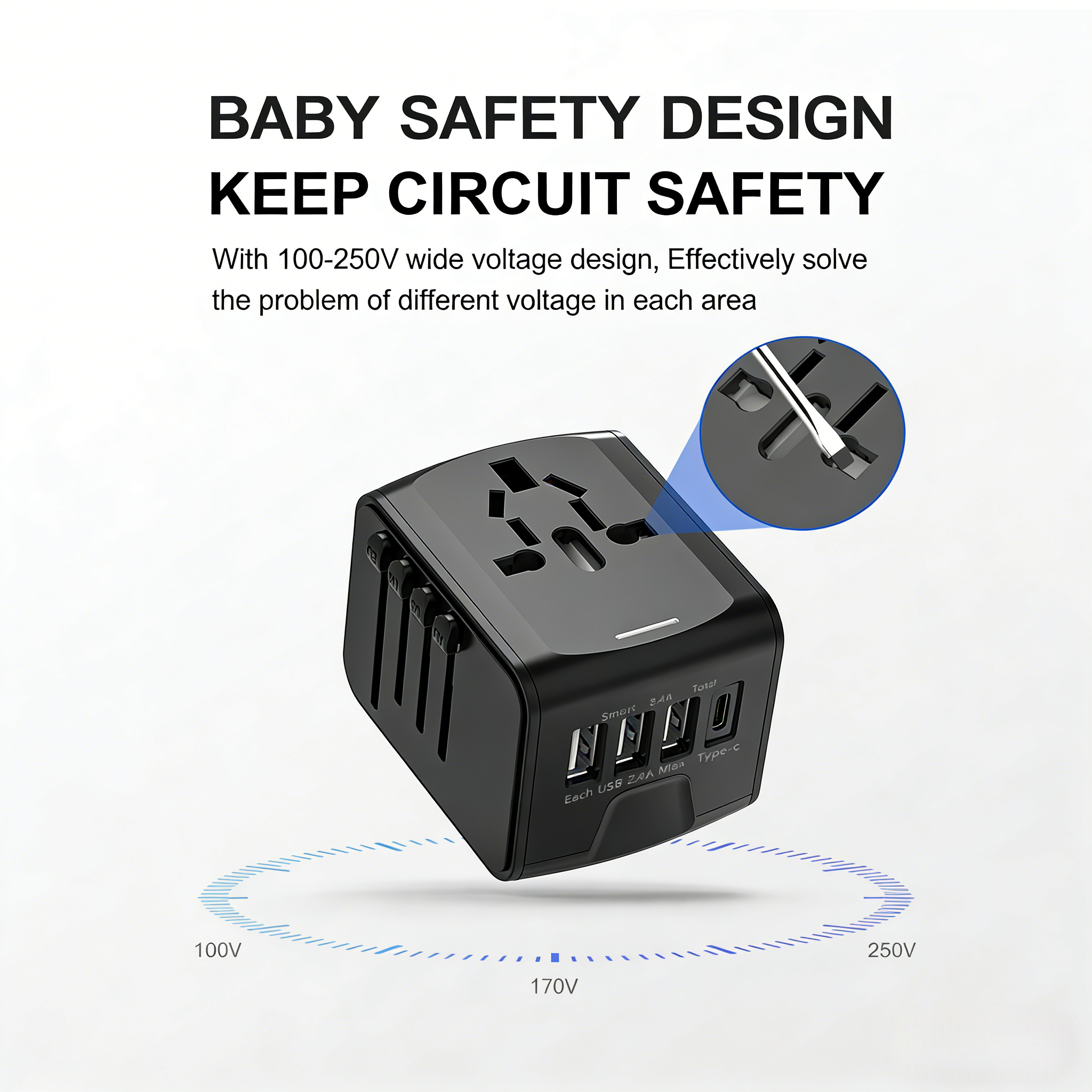 🔥LAST DAY 50% OFF⚡ All-in-One Universal Travel Adapter👍