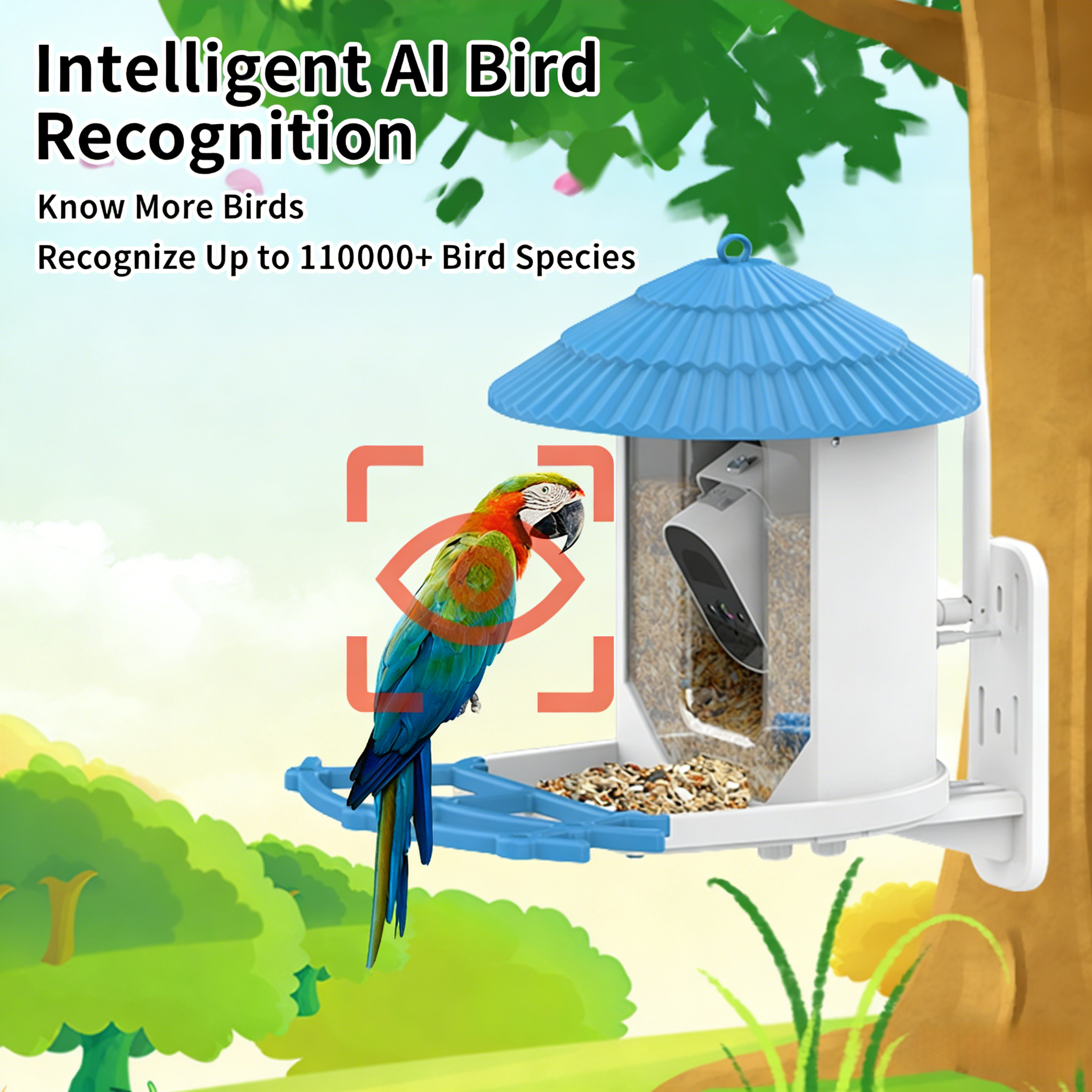 🔥LAST DAY 50% OFF👀🐦Bird Feeder with Camera and Solar Panel🧓💖