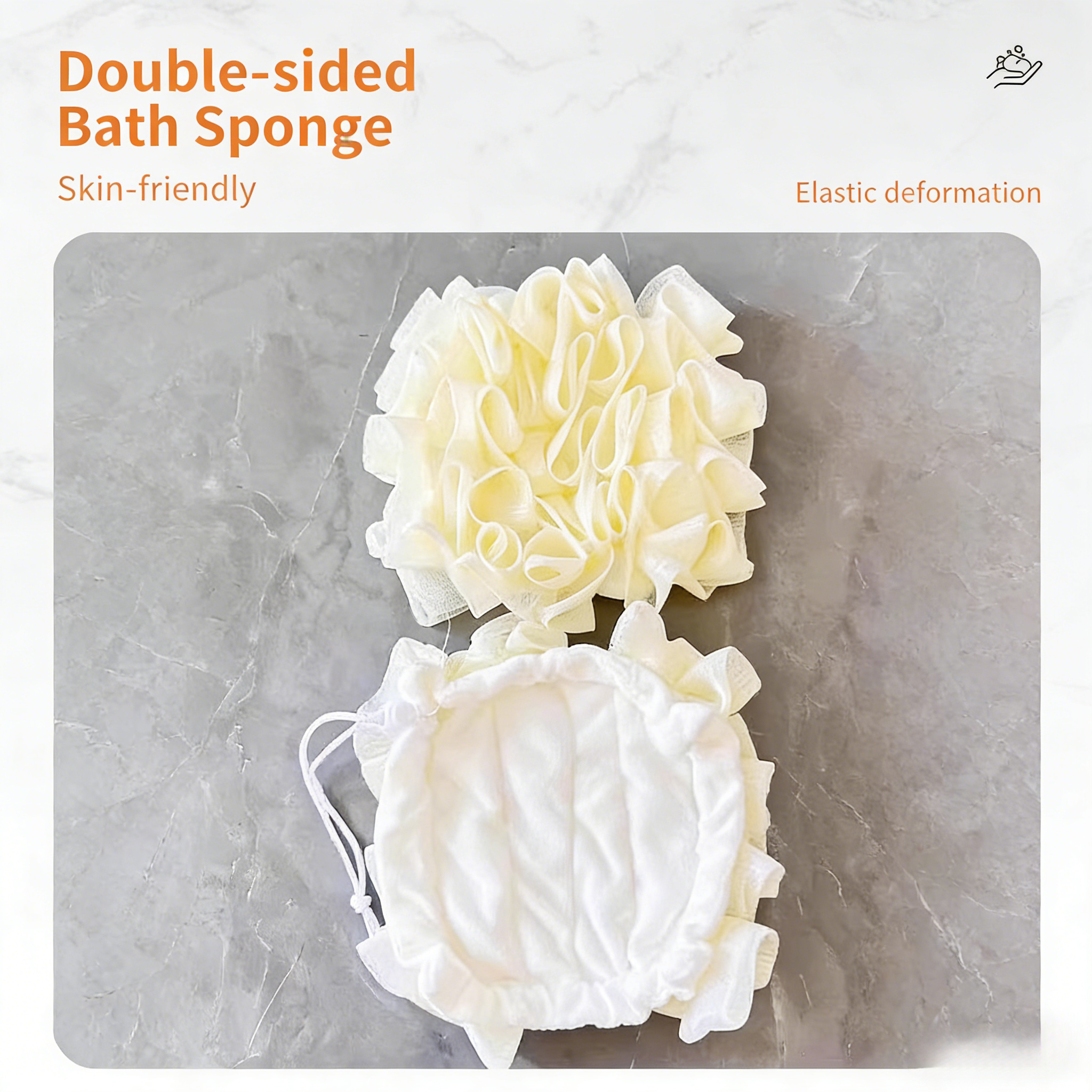 🔥LAST DAY 50% OFF🚿 Double-sided bath sponge can be used with soap🧼