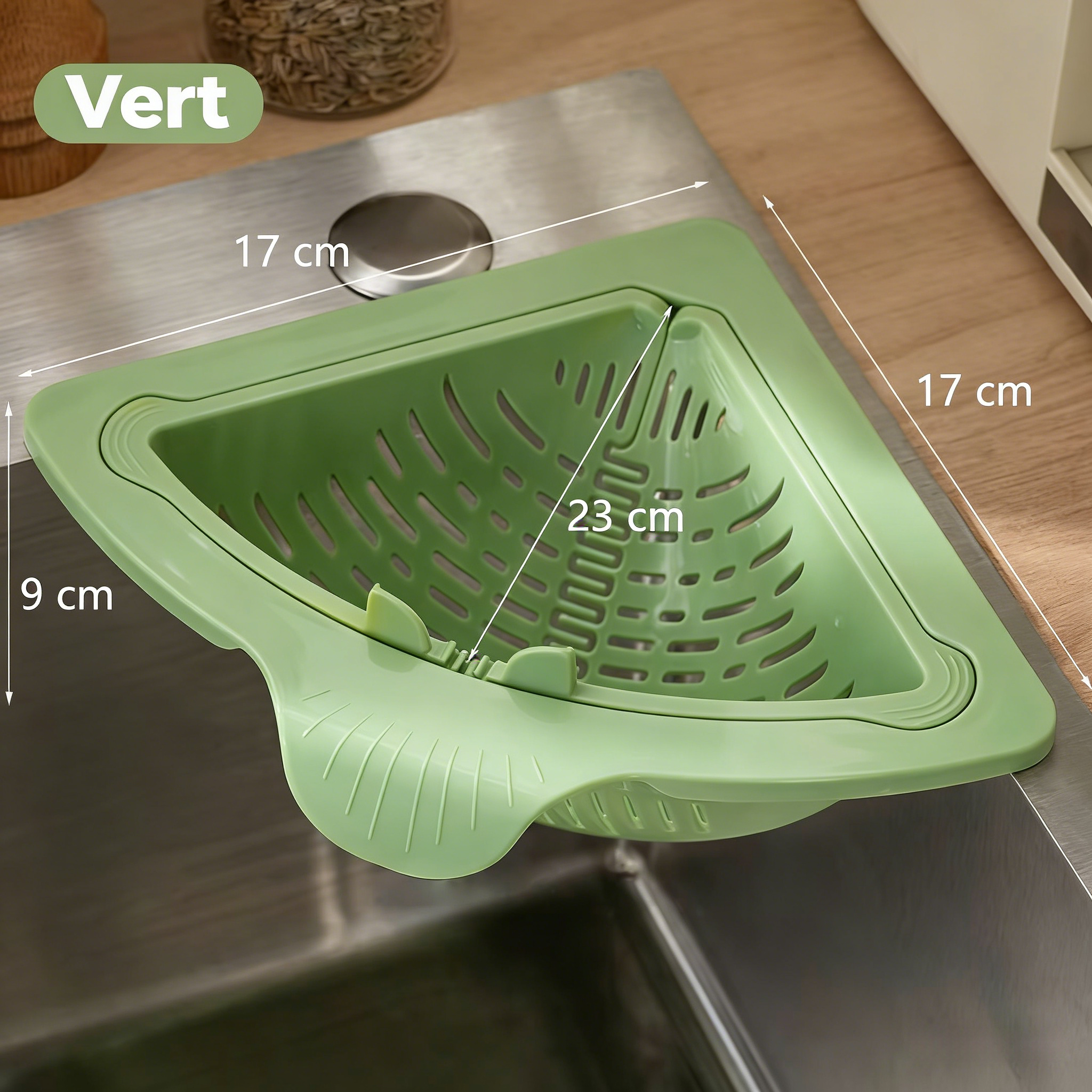 🔥Buy 1, Get 1 Free🔺Magnetic Triangular Draining Basket - Kitchen Storage Rack and Colander