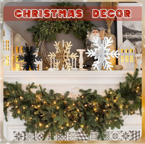🔥Christmas 3D Snowflakes for Winter Wonderland Party Home Office ( 3Pcs )⭐❄