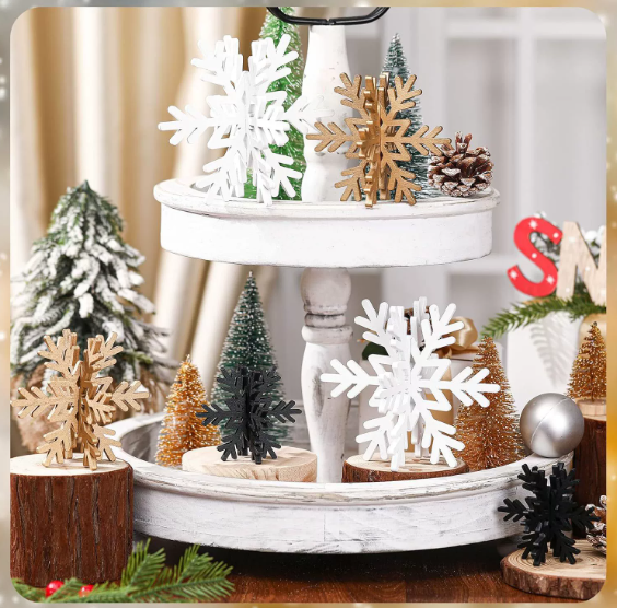 🔥Christmas 3D Snowflakes for Winter Wonderland Party Home Office ( 3Pcs )⭐❄