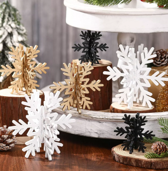 🔥Christmas 3D Snowflakes for Winter Wonderland Party Home Office ( 3Pcs )⭐❄