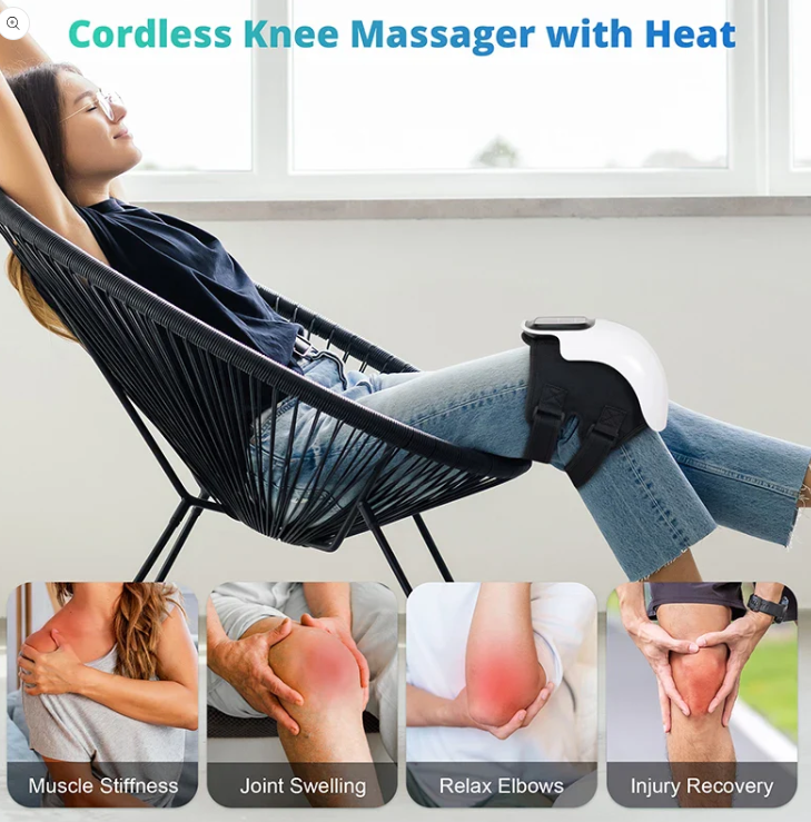 🔥LAST DAY 50% OFF👍 Portable Rechargeable Knee Massager🦵😖 – Heat & Vibration Pain Relief ( HSA/FSA Eligble)👨‍⚕️