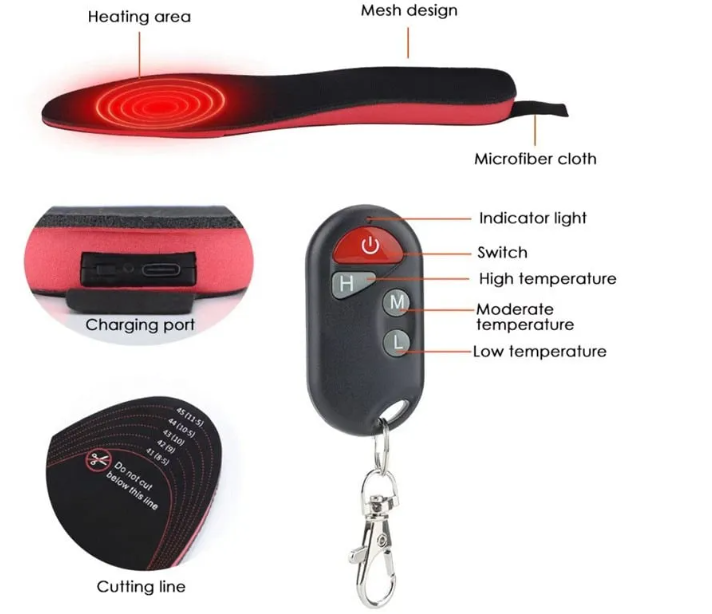 🔥HOT SALE 35% OFF❄️Heated Insoles for Women Men with Remote Control 3 Heat Settings🦶