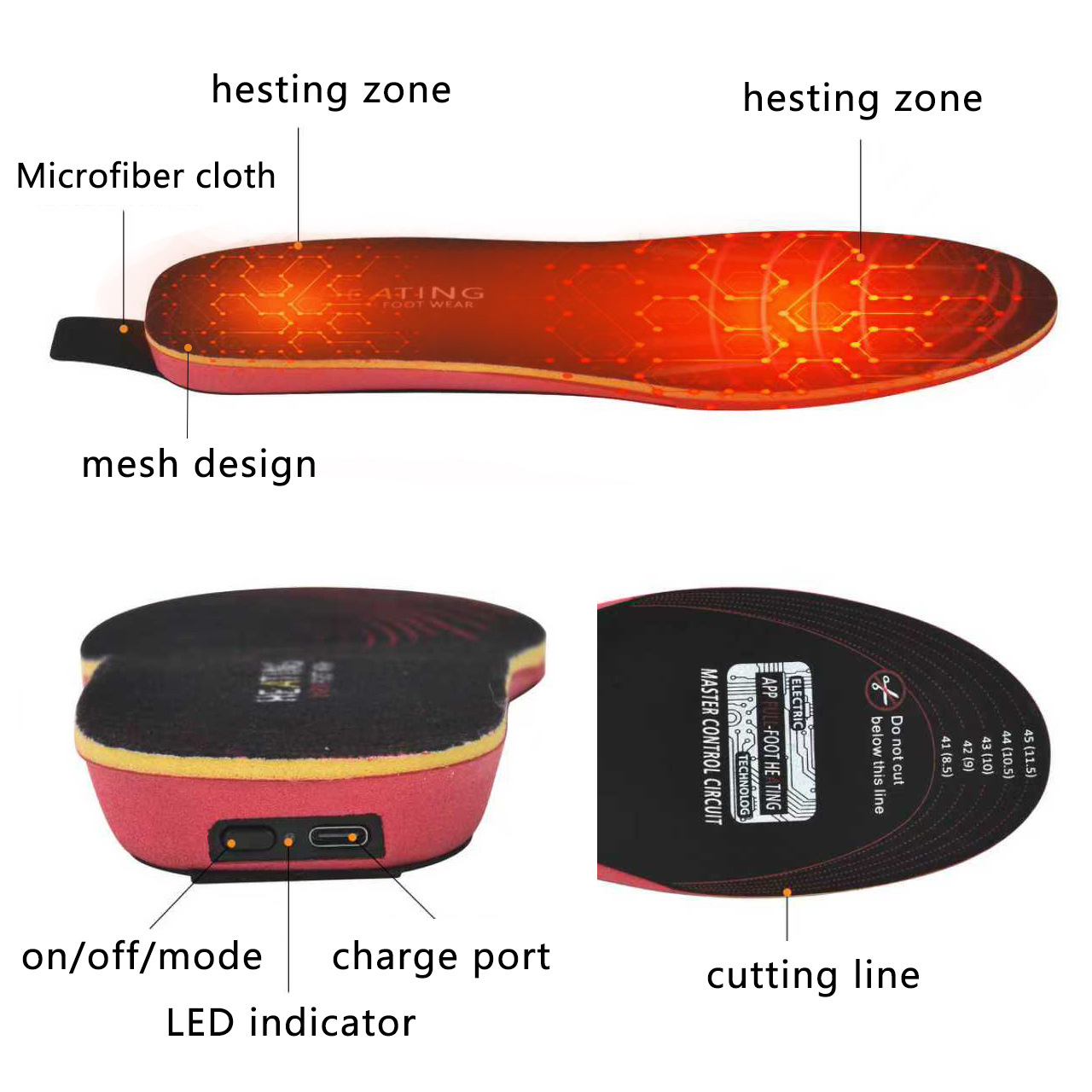 🔥HOT SALE 35% OFF❄️Heated Insoles for Women Men with Remote Control 3 Heat Settings🦶