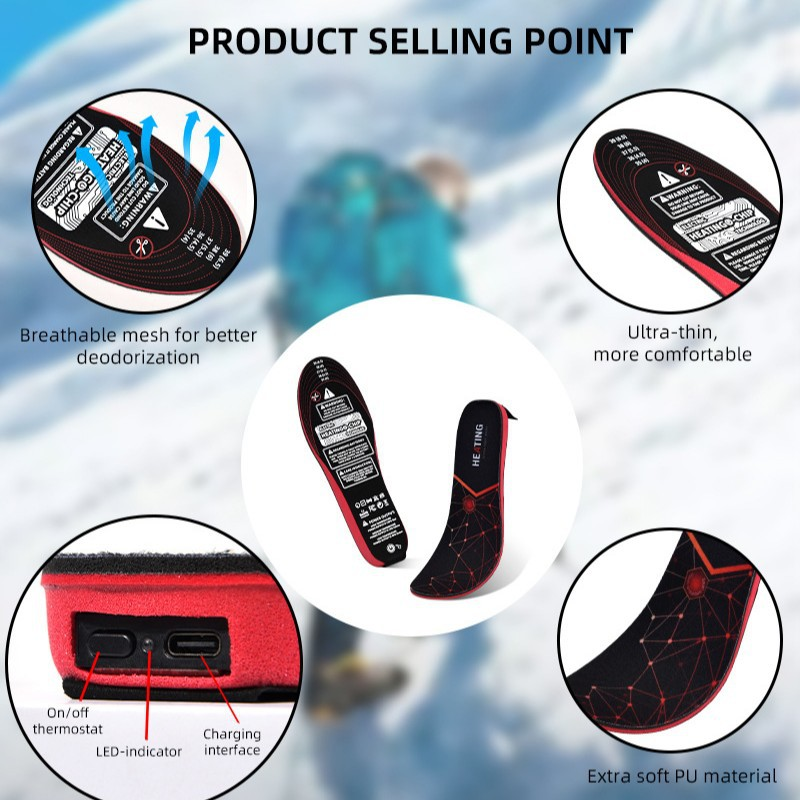 🔥HOT SALE 35% OFF❄️Heated Insoles for Women Men with Remote Control 3 Heat Settings🦶