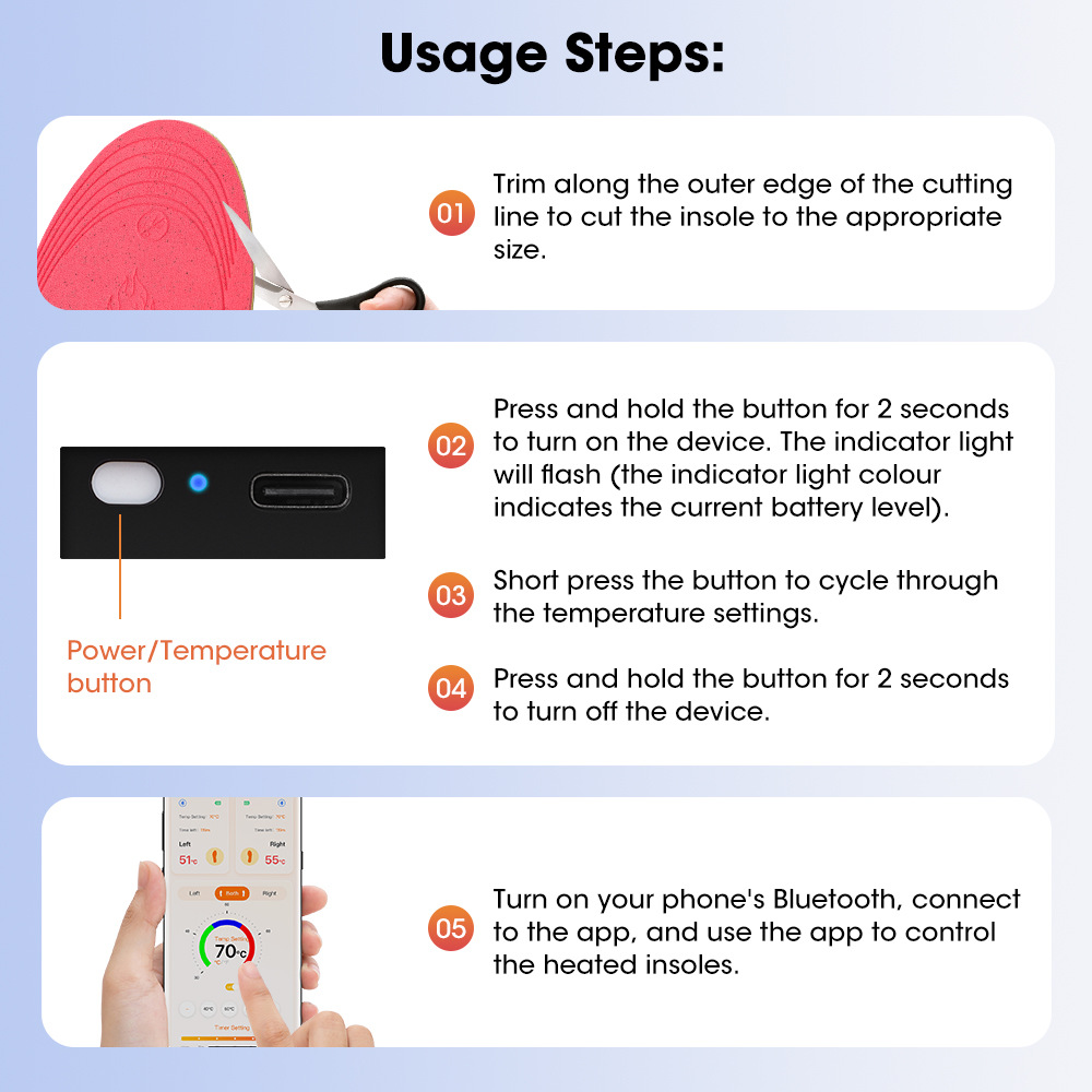 🔥HOT SALE 35% OFF❄️Heated Insoles for Women Men with Remote Control 3 Heat Settings🦶