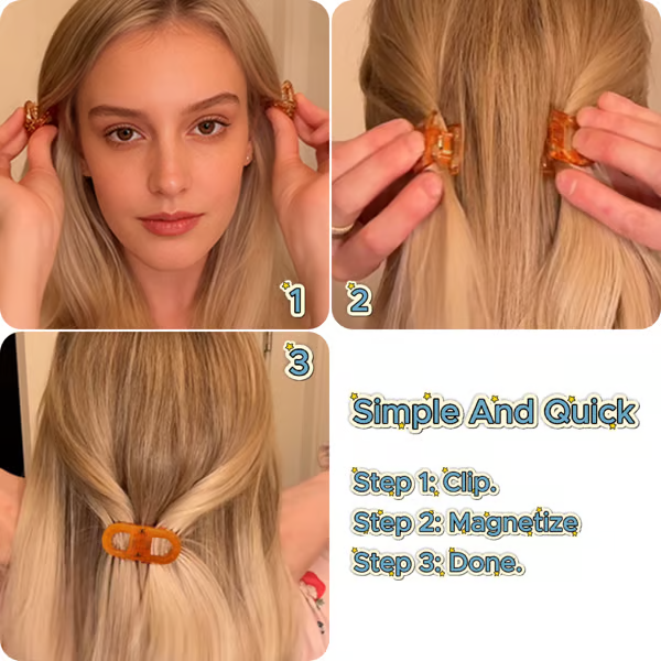🎀Magnetic Hair Clip – Secure Hold, No Slipping✨