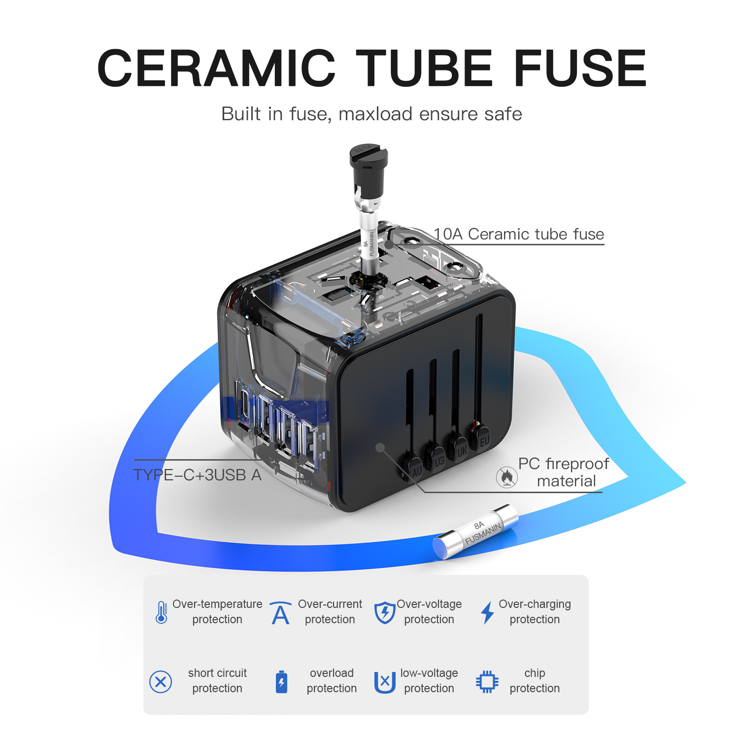 🔥LAST DAY 50% OFF⚡ All-in-One Universal Travel Adapter👍