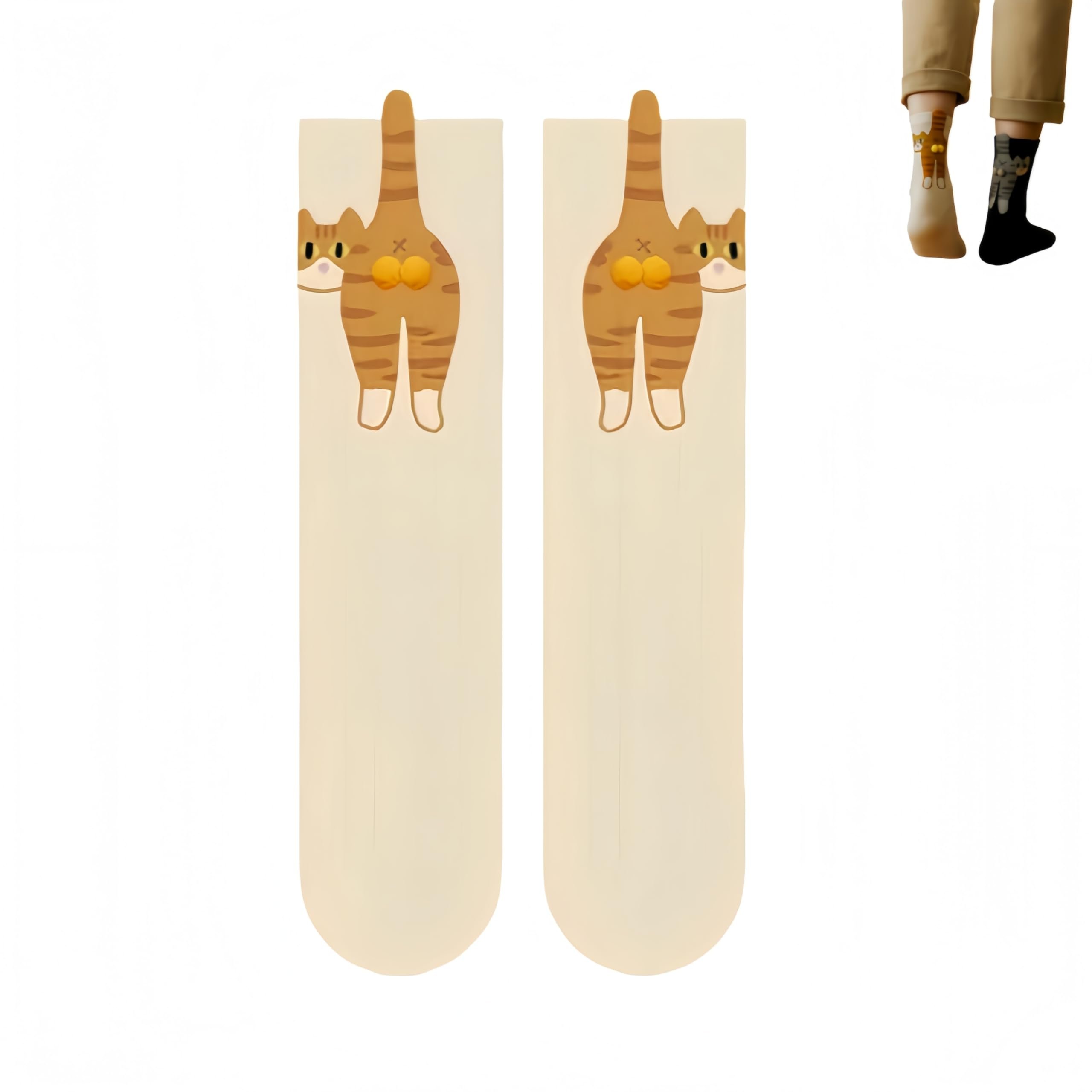 HOT SALE 🔥3D Cat Socks with Fuzzy Balls!