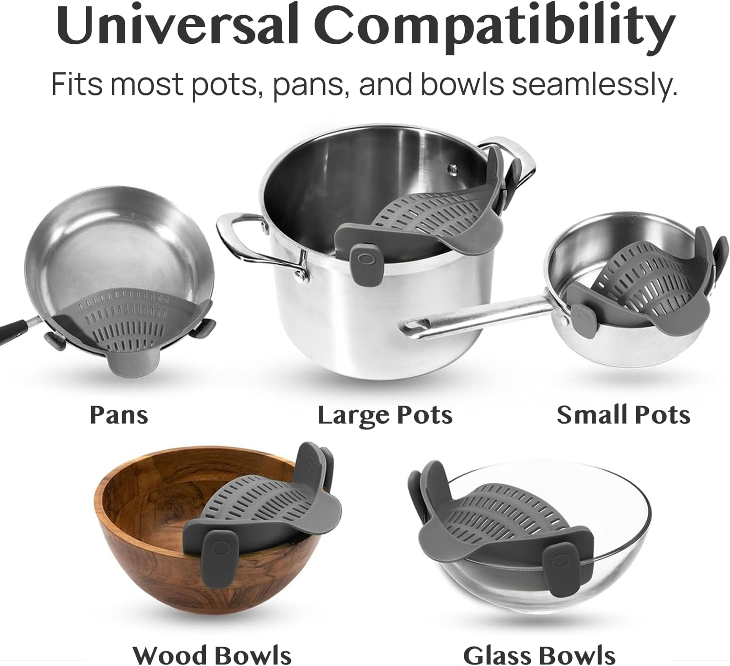 🔥LAST DAY 50% OFF🌟 High-Quality Silicone Material🔥Silicone Clip-On Colander