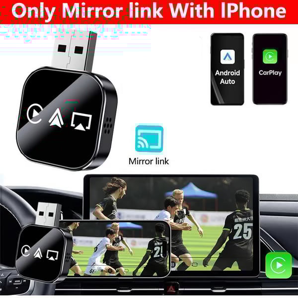 🔥LAST DAY 50% off🚗2026 Upgrade 3 in 1 Screen Mirror iOS Phone, wired to wireless Carplay adapter✨