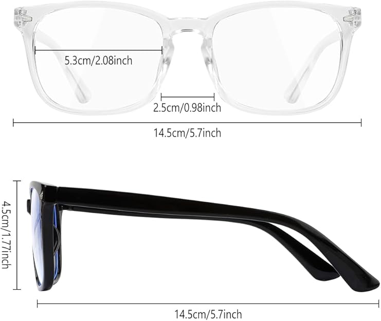 Blue Light Blocking Glasses, 2 Pack Blue Light Glasses Men, Blue Light Glasses Women Eyeglasses Bluelight Eyestrain