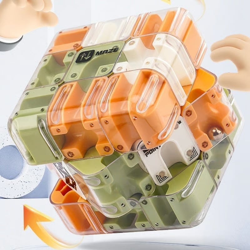🔥 LAST DAY 49% OFF - 2026 New 3D Rolling Ball Maze Cube 🎁