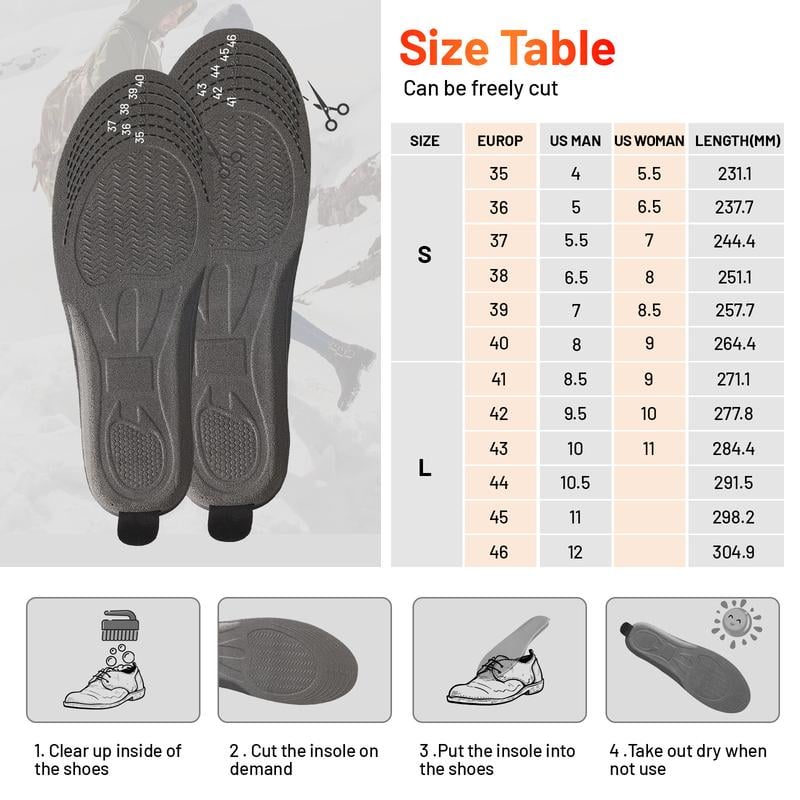 🔥HOT SALE 49% OFF❄️Heated Insoles for Women Men with Remote Control 3 Heat Settings🦶