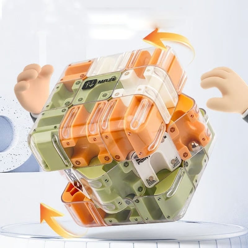 🔥 LAST DAY 49% OFF - 2026 New 3D Rolling Ball Maze Cube 🎁