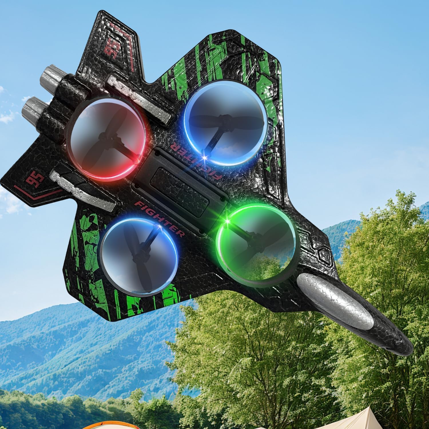 🔥 LAST DAY 50% OFF 😍Jet Fighter Jet Stunt Remote Control Airplane Toy (with 360° flip and LED lights)✈