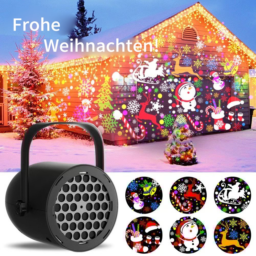 🎄Weihnachts-Schnäppchen🎁LED-Dynamic-Weihnachts-Projektor | wechselbare Motive🎅❄️