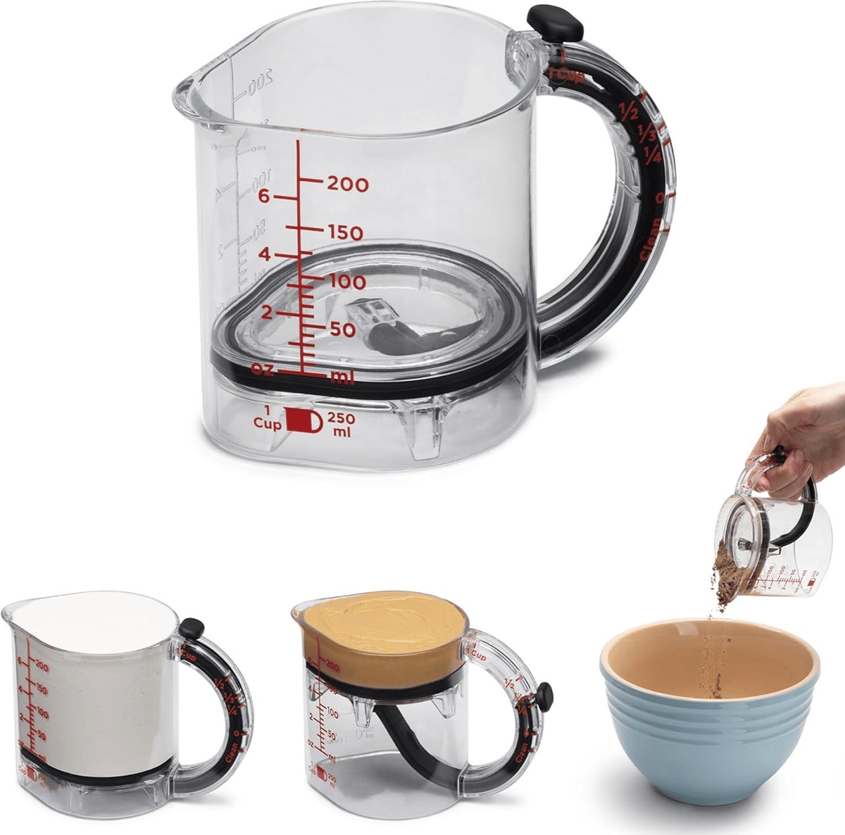 ✨4-in-1 Adjustable Measuring Cup