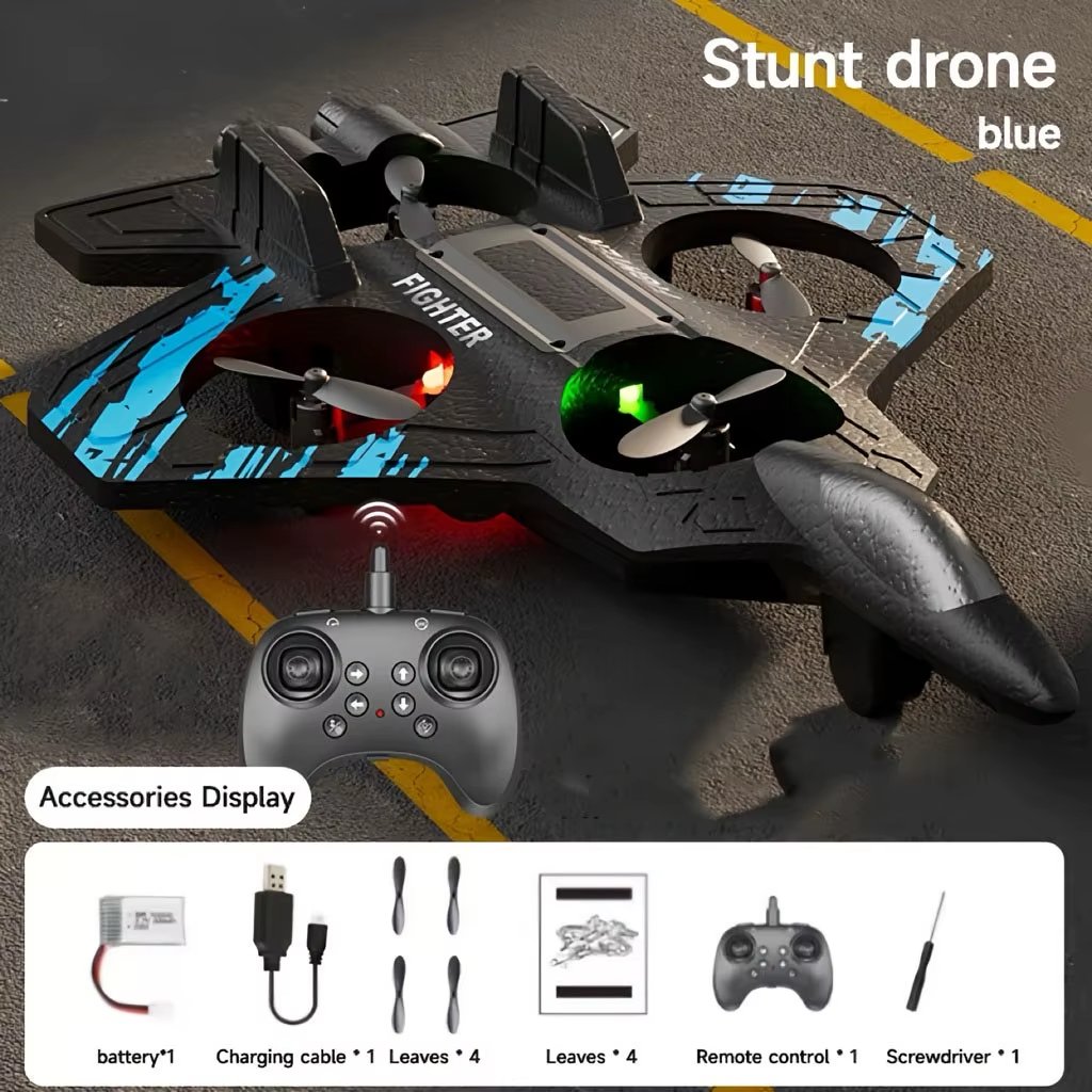 🔥 LAST DAY 50% OFF 😍Jet Fighter Jet Stunt Remote Control Airplane Toy (with 360° flip and LED lights)✈