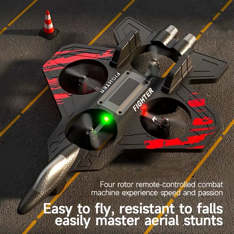 🔥 LAST DAY 50% OFF 😍Jet Fighter Jet Stunt Remote Control Airplane Toy (with 360° flip and LED lights)✈