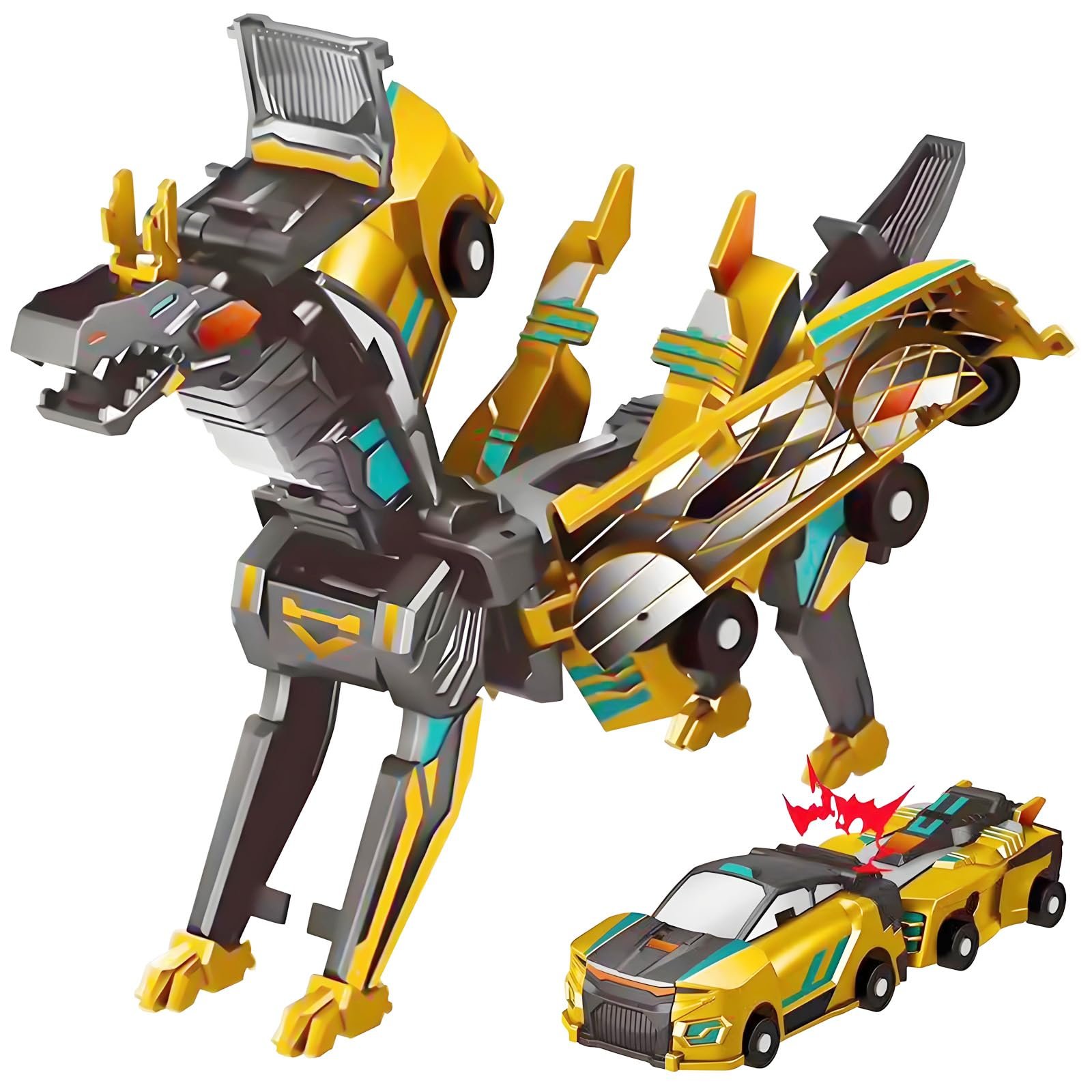 🎁✨ Collision Transforming Dinosaur Car Toy✨