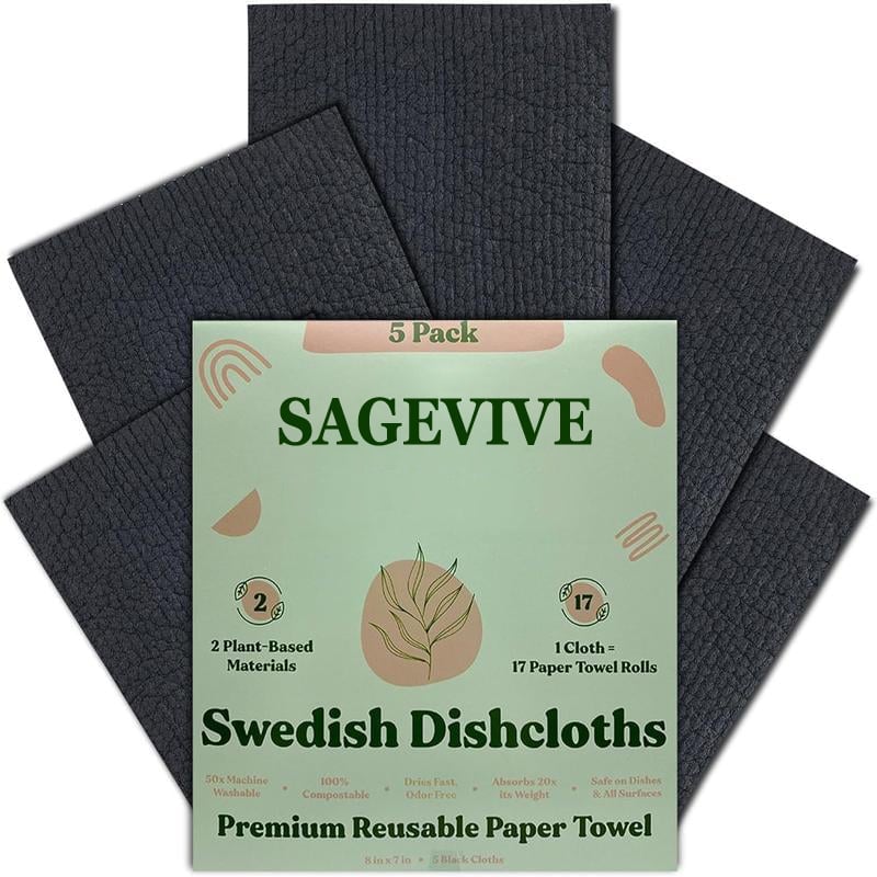 Swedish Dishcloths for Kitchen & Cleaning | 5 Pack