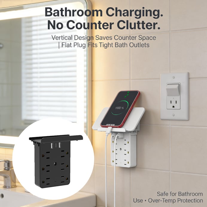 Multi-Functional Power Strip with Panel