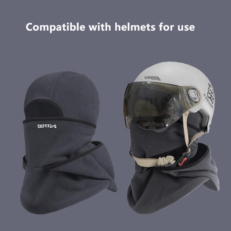 Balaclava worn comfortably under a motorcycle helmet